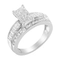 10KT White Gold Diamond Composite Ring