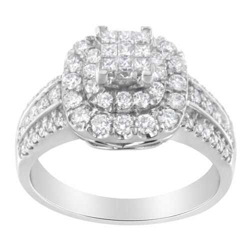 14K White Gold Diamond Vintage Ring