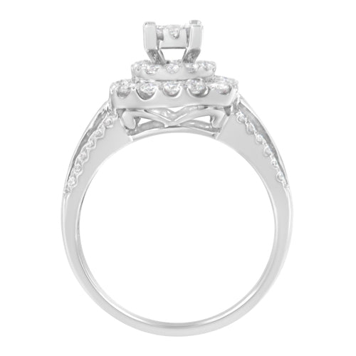 14K White Gold Diamond Vintage Ring