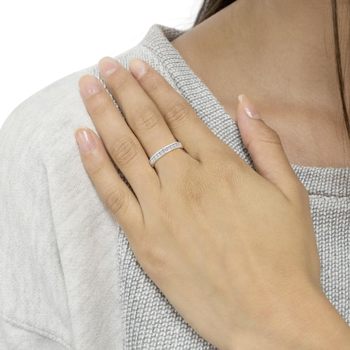 14K White Gold 1.5CTW Diamond Band Ring