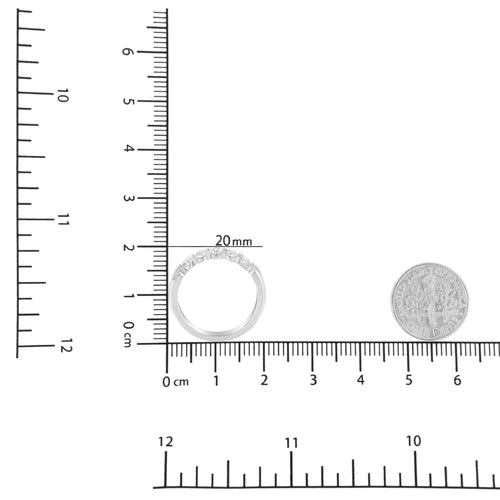 14K White Gold 1.2 CTW Diamond 5-Stone Band Ring