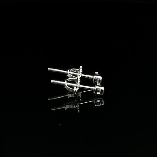 Moissanite 0.25CT Rhodium Earrings