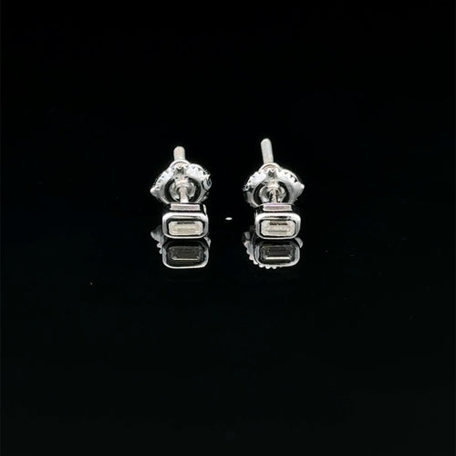 Moissanite 0.25CT Rhodium Earrings
