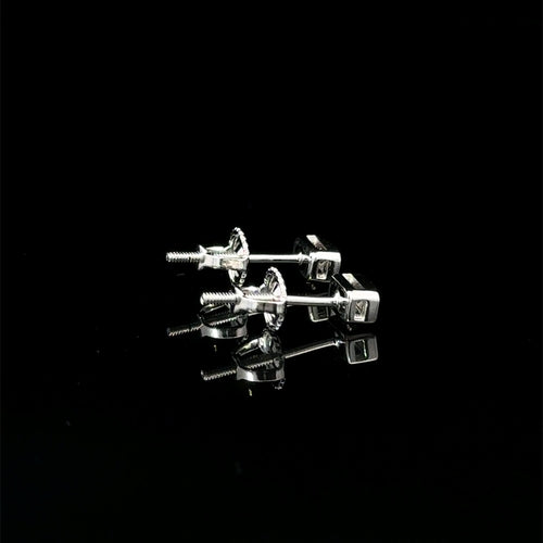 Moissanite 0.50CT Rhodium Earring