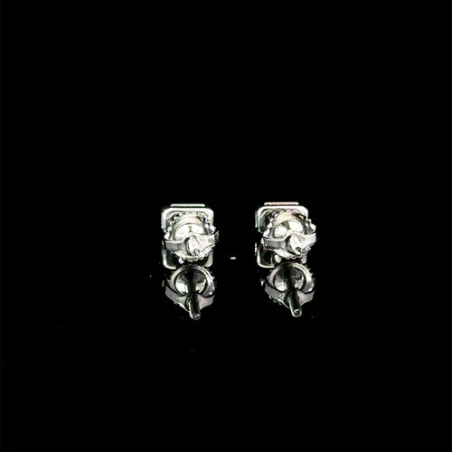 Moissanite 0.50CT Rhodium Earring