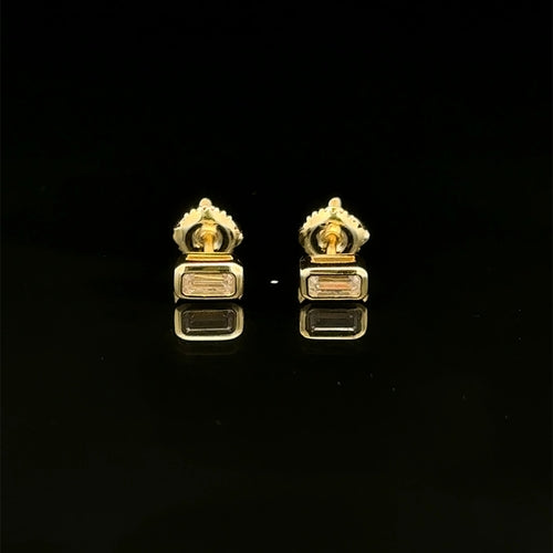 Moissanite 0.50CT Gold Earrings