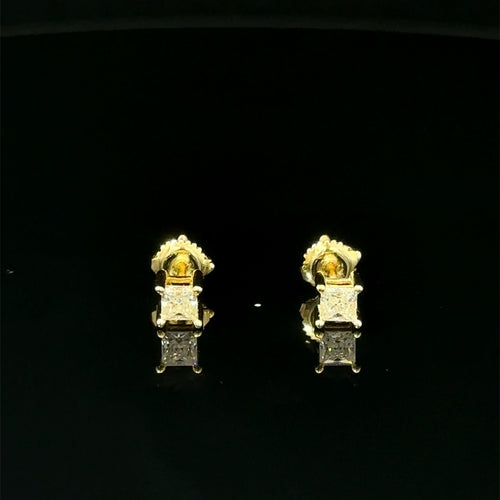 Moissanite 0.50CT Gold Earrings