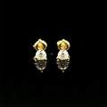Moissanite 0.50CT Gold 3-Prong Earrings
