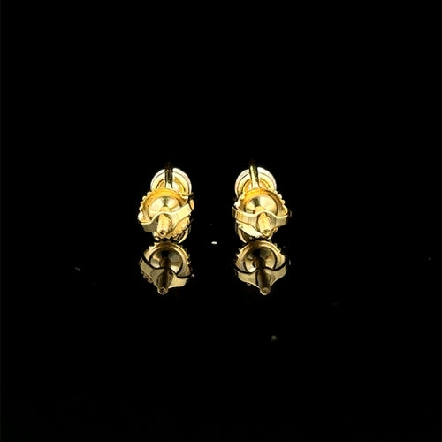 Moissanite 0.50CT Gold 3-Prong Earrings
