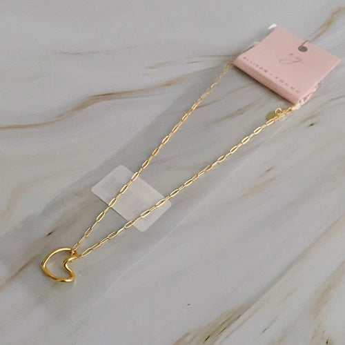 Heart And Chain Gold Necklace