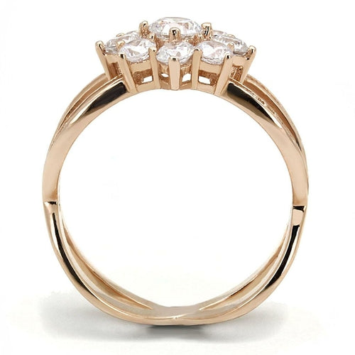 Rose Gold Sterling Silver Ring-AAA Grade CZ