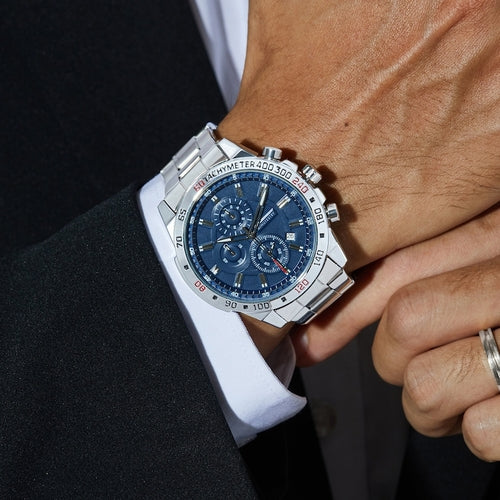 Personalized Mens Silver Watch