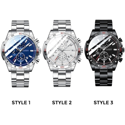 Personalized Mens Silver Watch